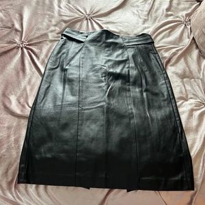 Eva Mendes Faux Leather Pencil Skirt